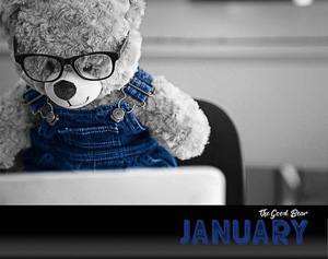 Calendar Page for january of Bear