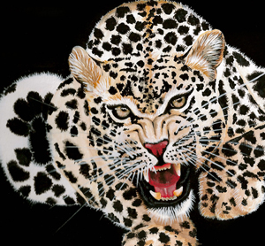 Gouache Paint of Leopard For Project